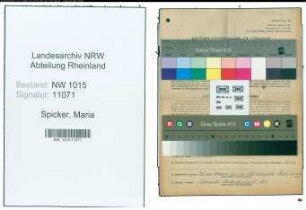 Entnazifizierung Maria Spicker , geb. 16.01.1895 ()
