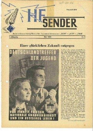 Betriebszeitung HF-Sender vom Mai 1950
