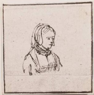 Brustbild einer jungen Frau (nach früh-niederländischem Vorbild)