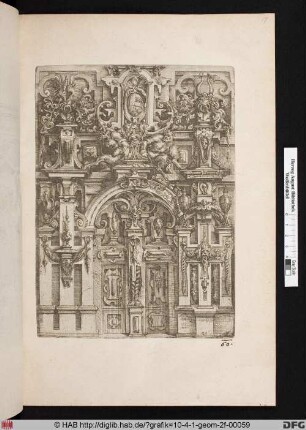 [Zierportal mit zwei Satyrn. Band II.]