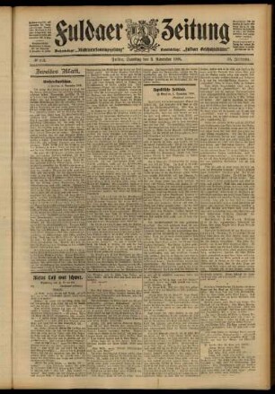 Zweite Ausgabe vom Samstag, den 03. November 1906.