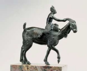 Satyr, auf einer Ziege reitend