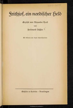 Frithjof, ein nordischer Held