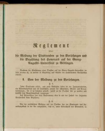 Meldung der Studierenden zu den Vorlesungen und Bezahlung des Honorars