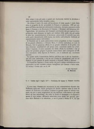 N. 2 - Seduta degli S luglio 1877 - Presidenza del barone N. Turrisi Colonna