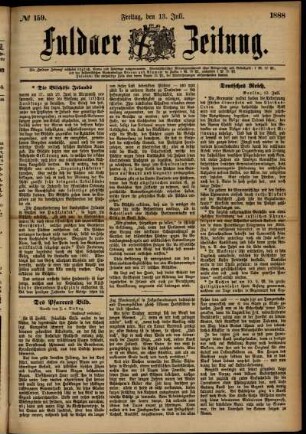Ausgabe vom Freitag, den 13. Juli 1888.