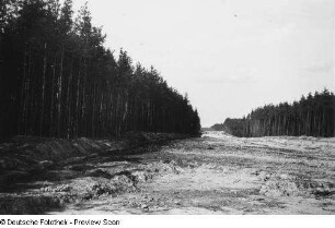 Lingenau, Autobahnbaustelle, Feldbahngleis