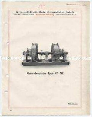 Motor-Generator Type NF-NF.