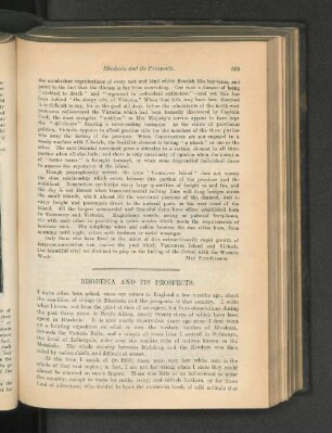 Rhodesia And Its Prospects.