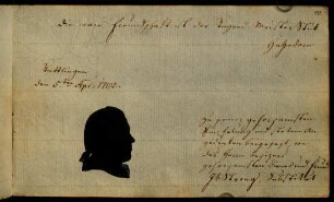 J. B. Streng, Substitut (Silhouette). Tuttlingen, 05.04.1782.