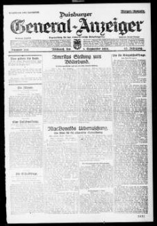 Duisburger General-Anzeiger. 1914-1935