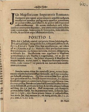 Auxiliante Summum Regum Rege Atque Domino Dominatium, De Jvre Majestatico Imperatoris Romano-Germanici, Sub Præsidio ... Domini Gerardi von Stökken, J.V.D. ... Publice Die 25. Febr. Hora locoque solitis disputaturus est Henricus Georgivs von Hatten, A. & R.
