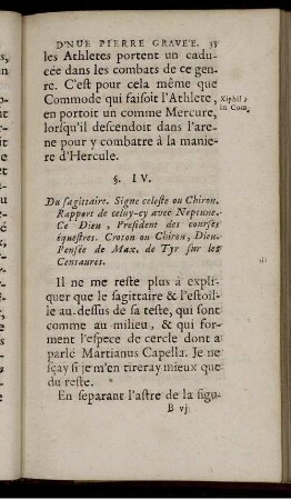 §. IV. Du sagittaire. Signe celeste ou Chiron. [...]