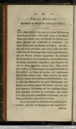 Achtes Kapitel. Fortsetzung des Gangs der auswärtigen Affairen