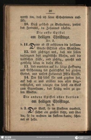 [Am heiligen Christtage]