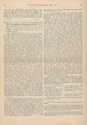 403-406 [Rezension] Harris, J. Rendel, The acts of the martyrdom of Perpetua and Felicitas