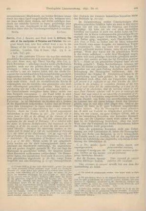 403-406 [Rezension] Harris, J. Rendel, The acts of the martyrdom of Perpetua and Felicitas