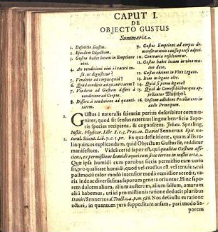 Caput I. De Objecto Gustus