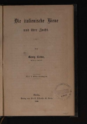 Die italienische Biene und ihre Zucht
