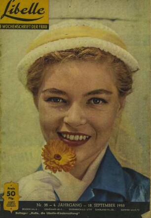 Libelle. Die Wochenschrift der Frau. Nr. 38, 4. Jahrgang, 18. September 1953; Beilage: Kalle, die Libelle-Kinderzeitung