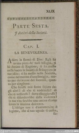 Parte Sesta. I dovèri della Società