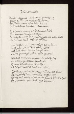 Die schmiede : [SW I: H4]; [SW I, S. 58-122]