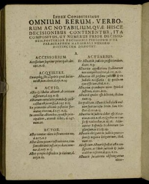 Index Copiosissimus [...]