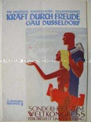 Sonderdruck der NS-Gemeinschaft "Kraft durch Freude" zum Weltkongress für Freizeit und Erholung 1936 in Hamburg