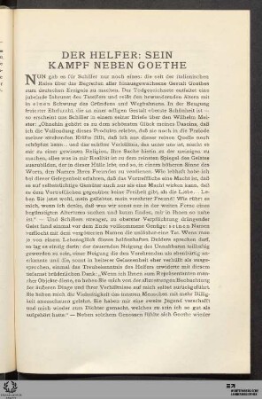 Der Helfer: sein Kampf neben Goethe