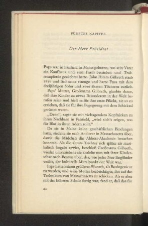Fünftes Kapitel Der Herr Präsident