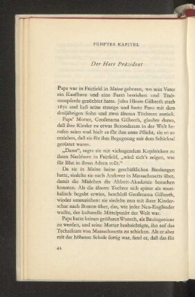 Fünftes Kapitel Der Herr Präsident
