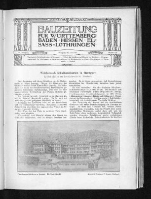 Wettbewerb Schulhausbauten in Stuttgart