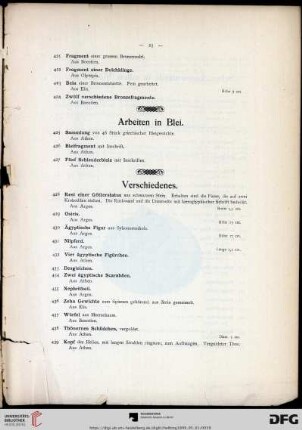 Verschiedenes (Nr. 428-439)