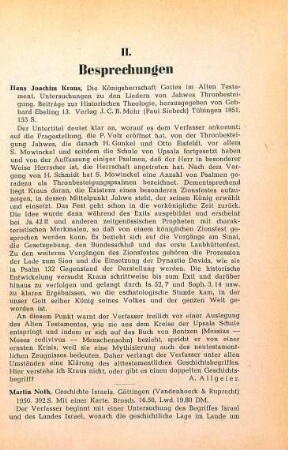 487-488 [Rezension] Noth, Martin, Geschichte Israels