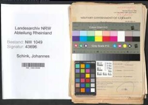 Entnazifizierung Johannes Schink , geb. 28.07.1895 (Geschaeftsfuehrer)