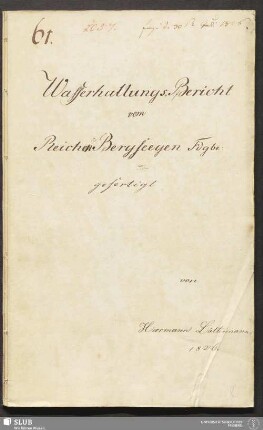Wasserhaltungs-Bericht vom Reichen Bergseegen Fdgbe - 18.6709 4.