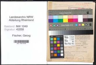 Entnazifizierung Georg Fischer , geb. 18.09.1898 (Ingenieur)