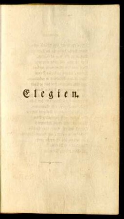 Elegien