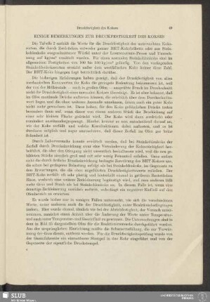 Einige Bemerkungen Zur Druckfestigkeit Des Kokses