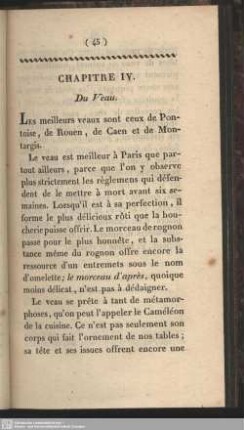 Chapitre IV. Du Veau