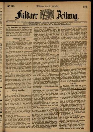 Ausgabe vom Mittwoch, den 27. Oktober 1886.