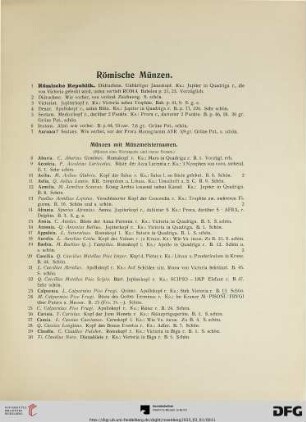 Römische Münzen (Nr. 1-119)