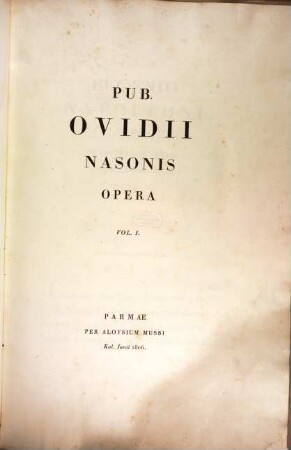 Pub. Ovidii Nasonis Opera, 1