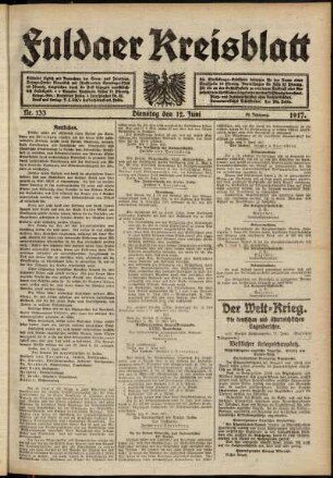 Ausgabe vom Dienstag, den 12. Juni 1917.