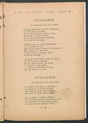 En un album : (Compuesta a los once años)
