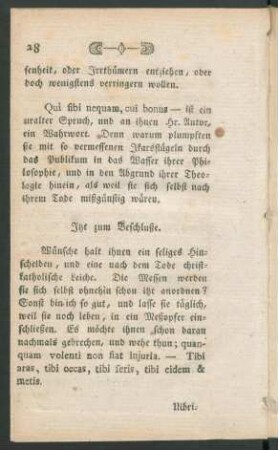 Itzt zum Beschluße.