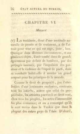 Chapitre VI. Moeurs