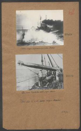 Österr. - ungar. Torpedoboot in voller Fahrt