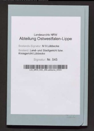 Erblasser: Heuer, Carl Ludwig; Erblasser: Heuer, Anne Marie Louise, geb. Duffe: