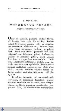 Theodorus Perger.